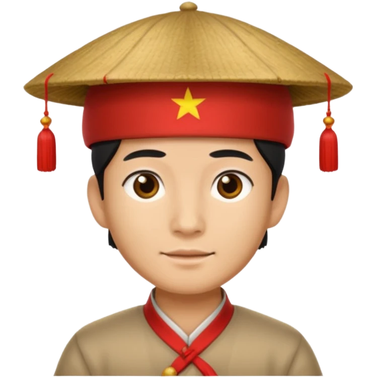 chinese male in 1800s, with chinese hat emoji