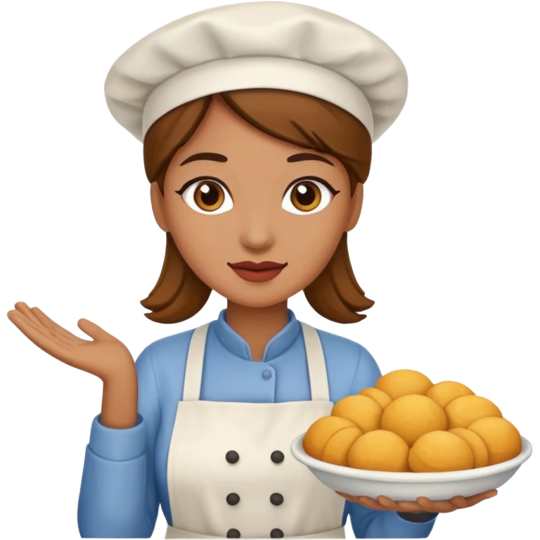baker woman medium skin tone emoji