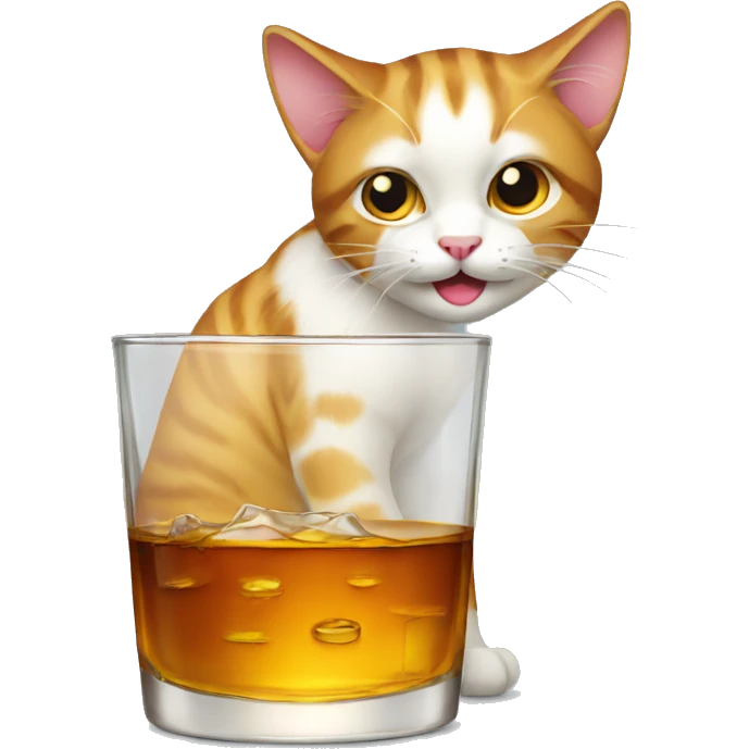 cat drink scotch emoji