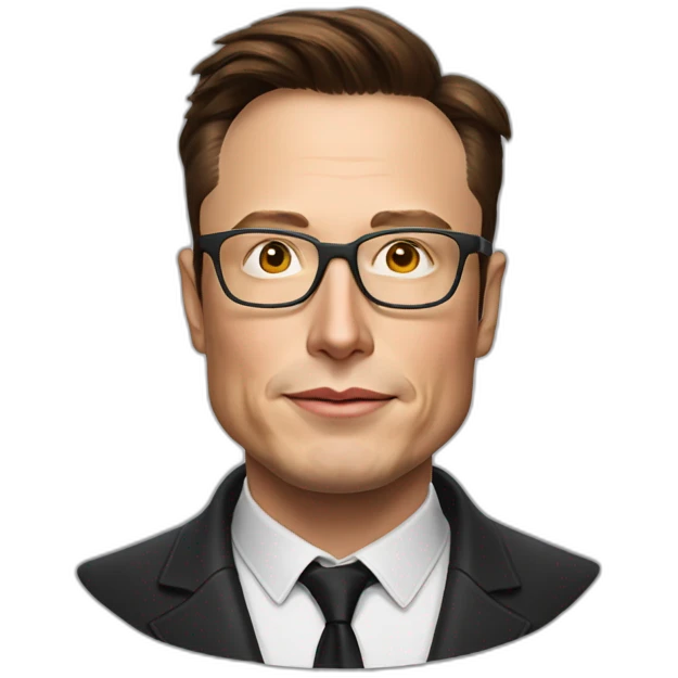 Elon musk with spectacles emoji