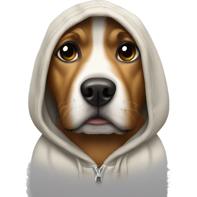 dog wearing hoodie emoji