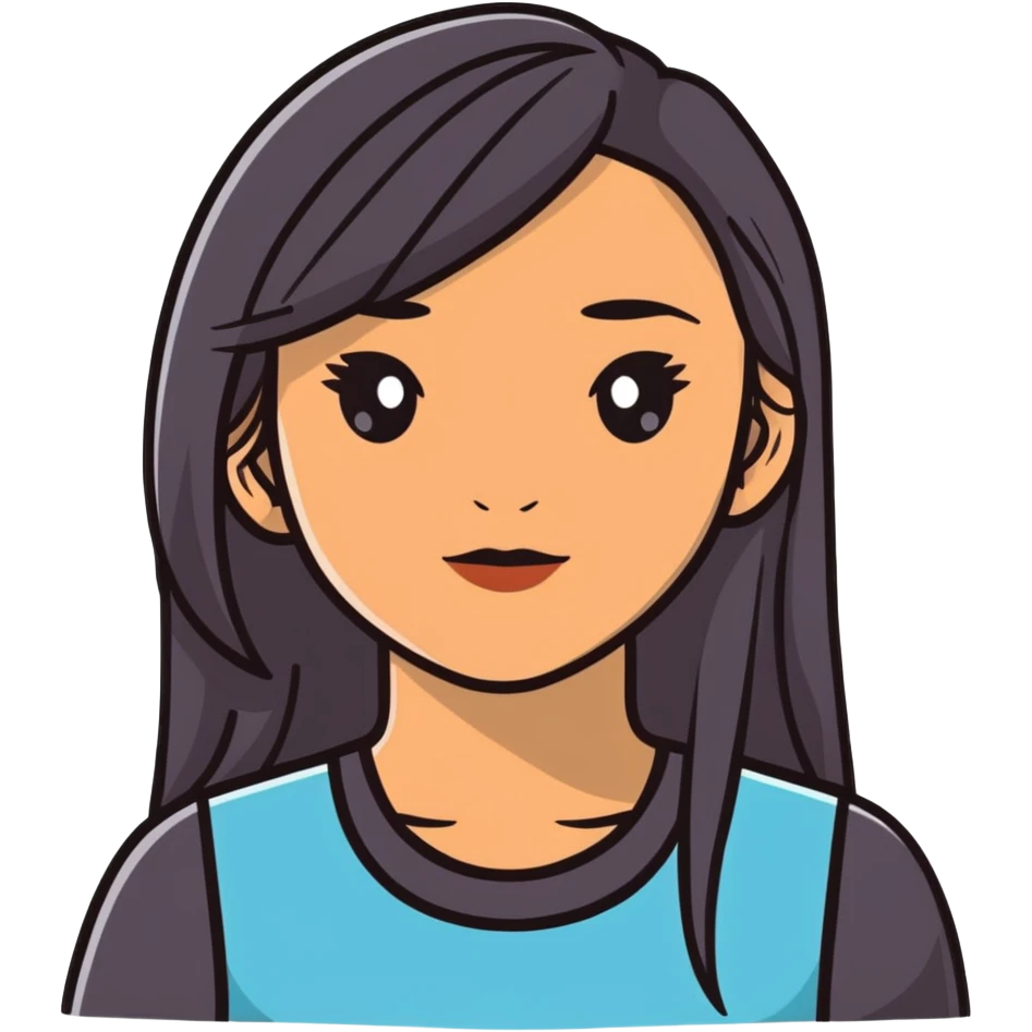 Latina girl with straight hair emoji