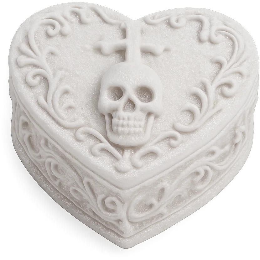 white sparkly goth object, remove background emoji