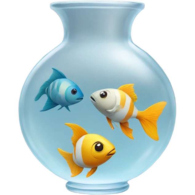 fishes in a clear vase  emoji