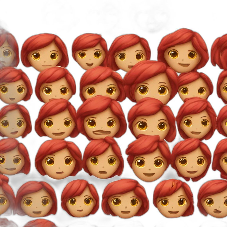 mujer pelo corto rojo y liso emoji