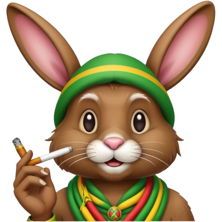 rasta easter bunny smoking emoji