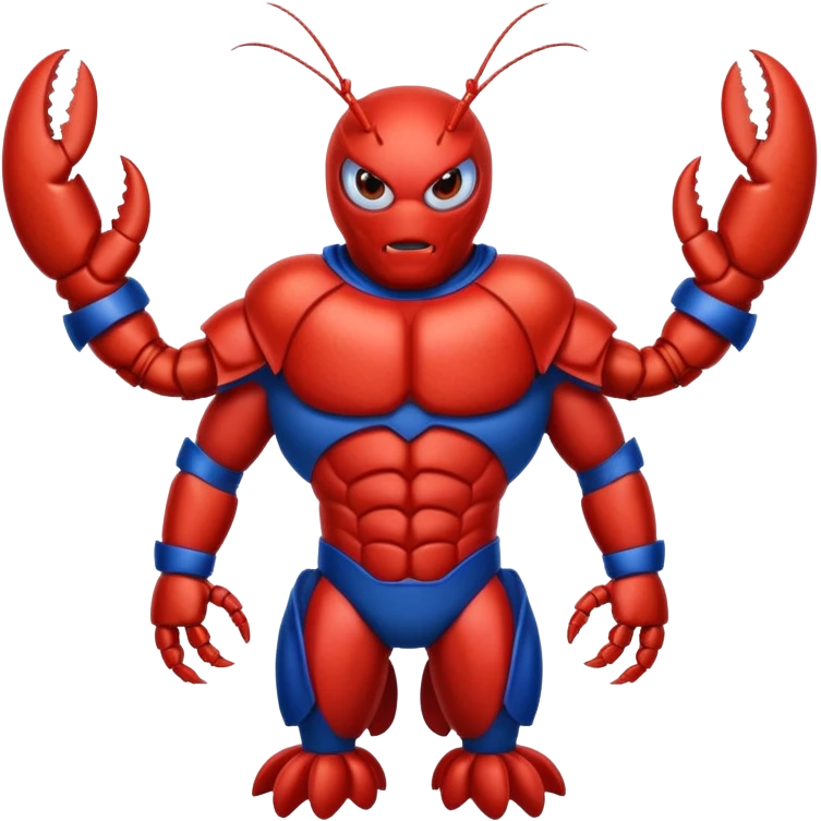 a lobster dressed as a superhero 🦞 emoji