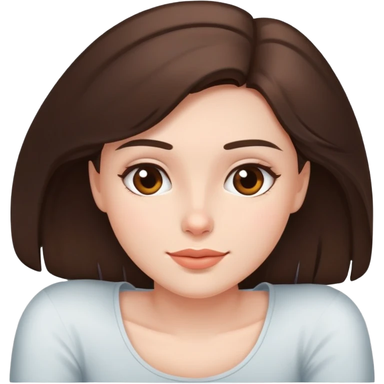 Brunette girl laying down emoji