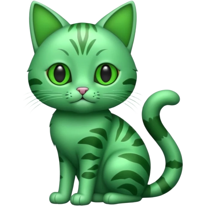 green cat full body emoji