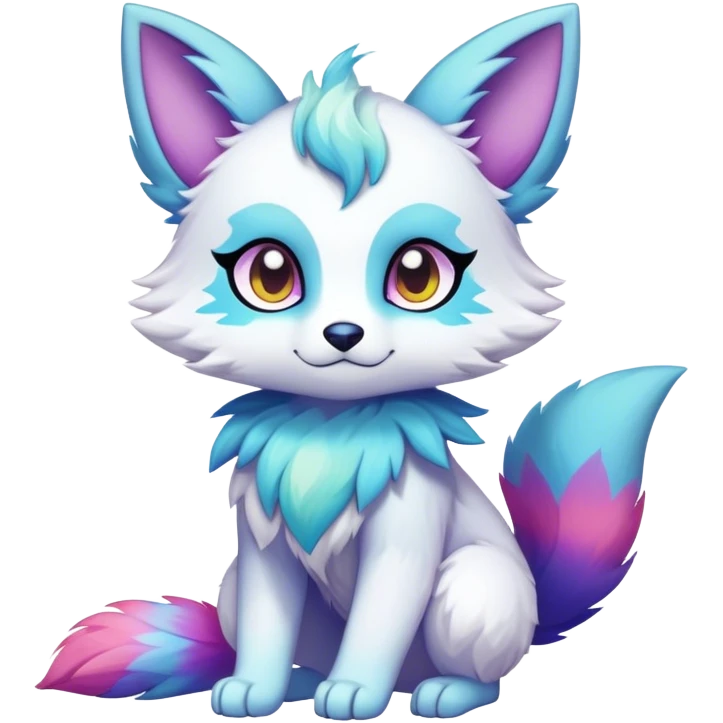 Kawaii bright fantasy ethereal anthro fursona Fakemon emoji