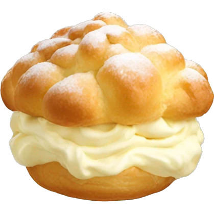 Luxurious cream puff emoji