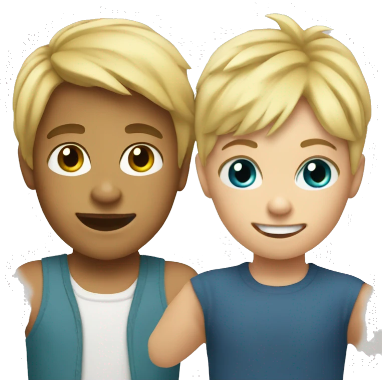 Blond boy with a cougar emoji