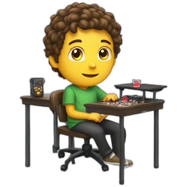 boy with gaming table emoji