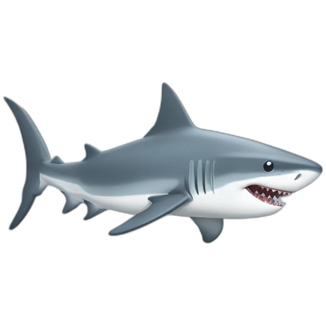 Requin qui tien une pelle emoji