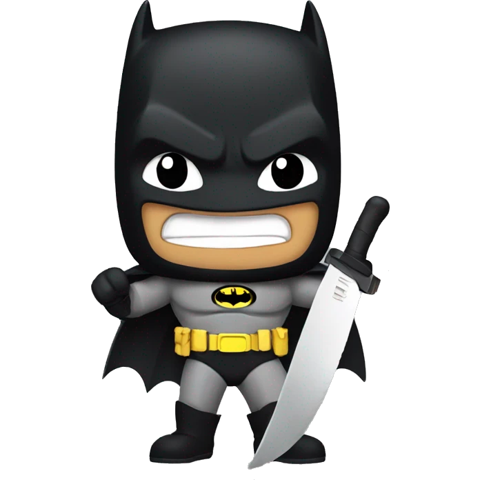 Batman with a knife emoji