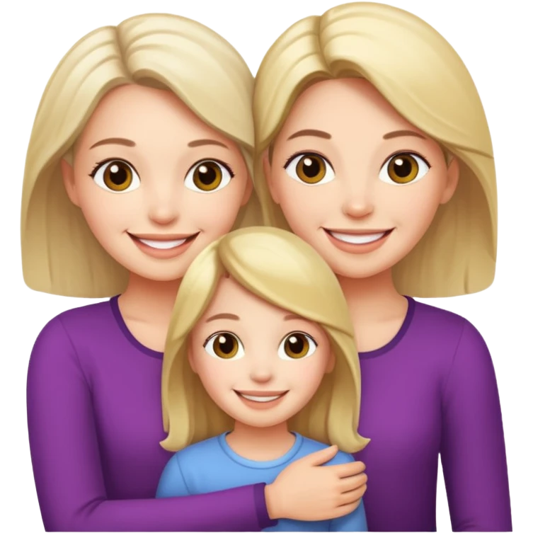 A mum and her two daughters emoji