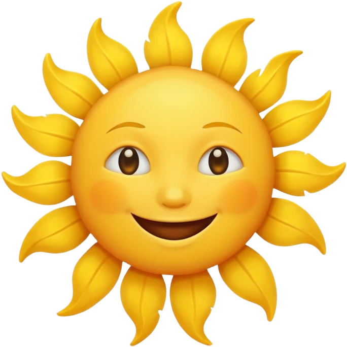 smiling sun emoji, simple and cheerful emoji