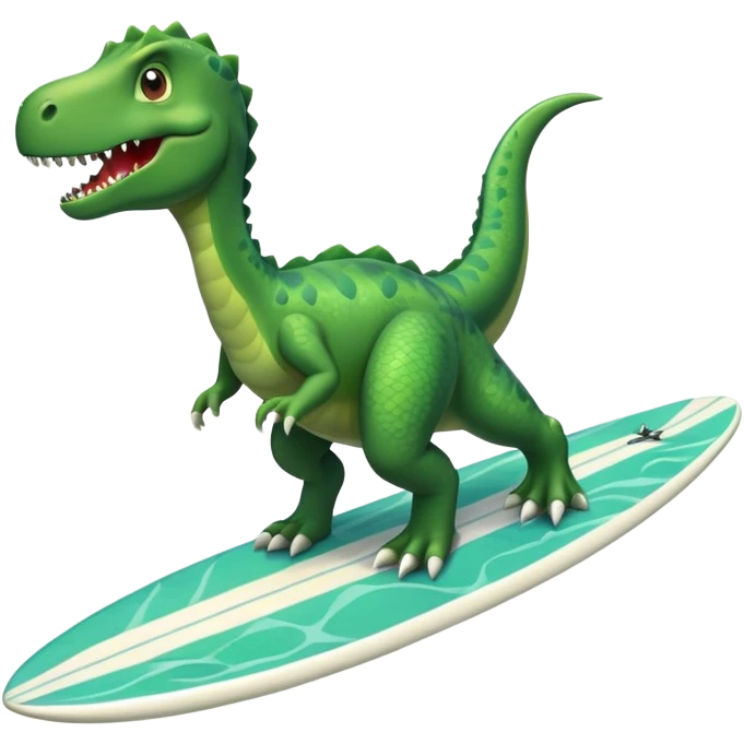 Dinossauro de prancha  emoji