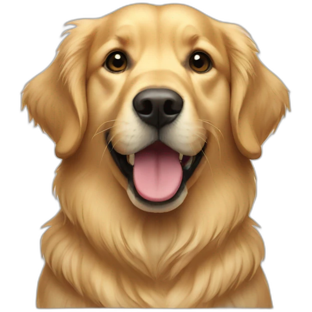 Golden retriever playing cards emoji