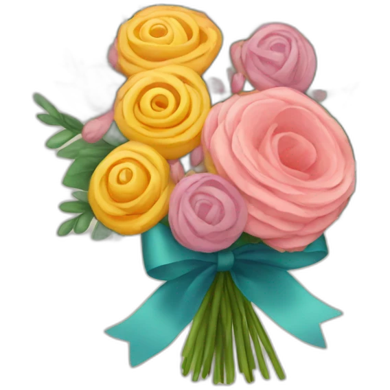 custom bouquet with ribbon emoji
