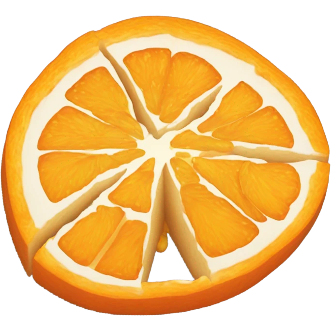orange slice full circular emoji