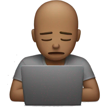 sad person with laptop emoji