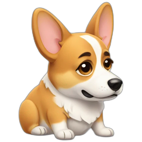 Sad corgi emoji