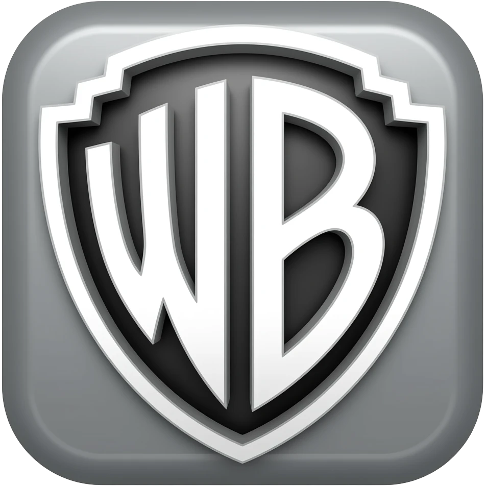 Warner bros logo black white rounding emoji