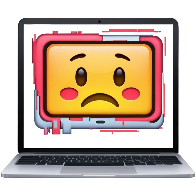 Website error on laptop emoji