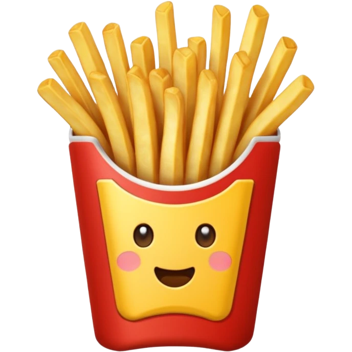 French fries without any smiley on it emoji