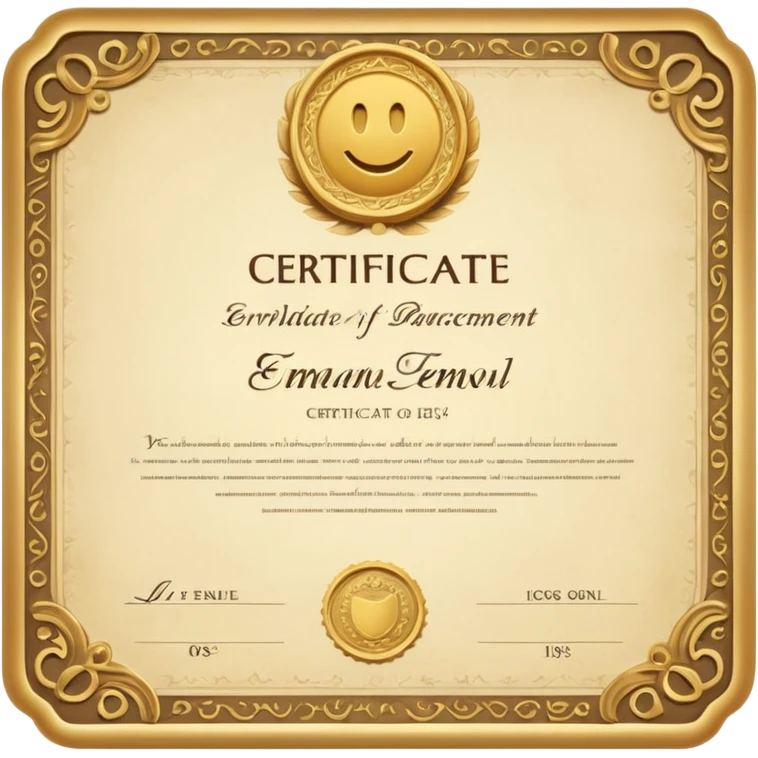 certificate emoji