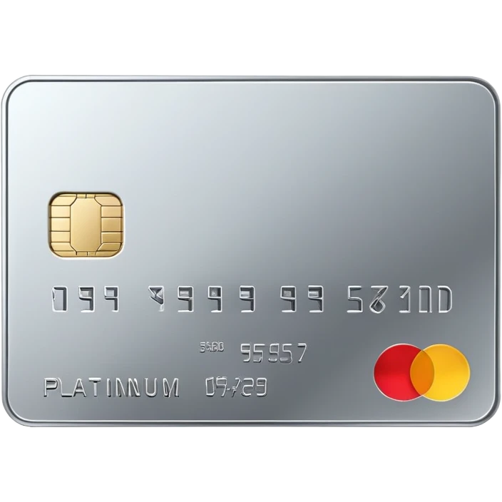 Platinum credit card emoji