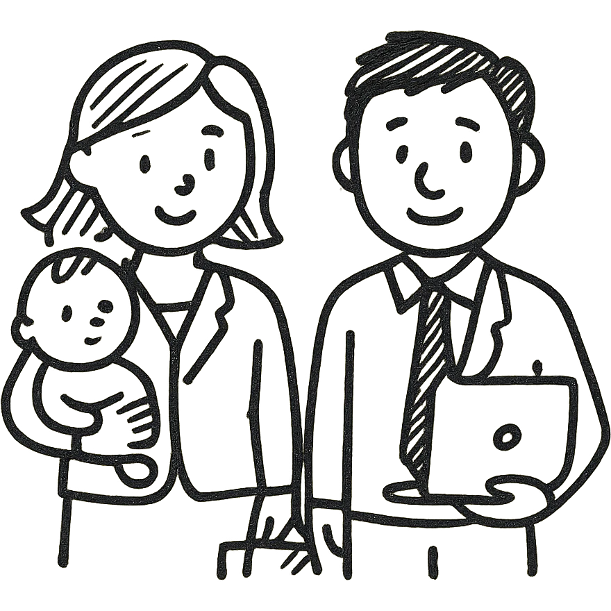 a pair of working parents emoji