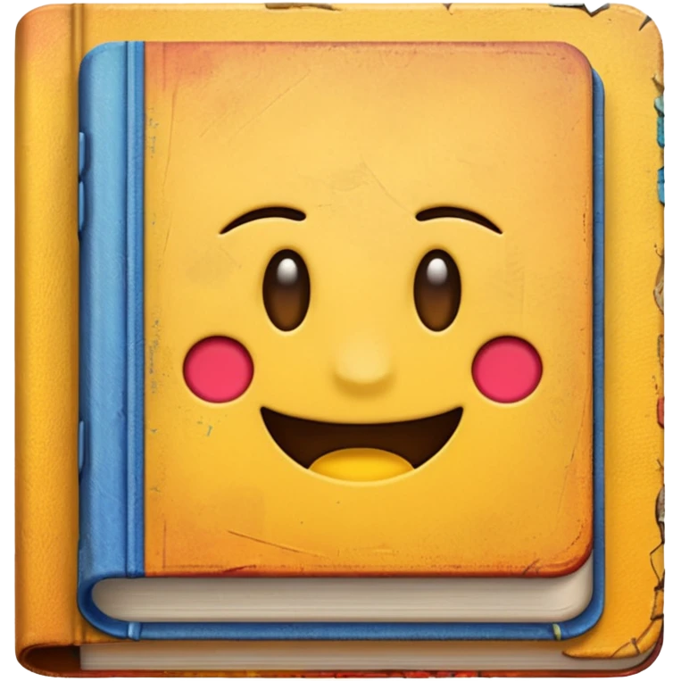 The textbook with 'Emoji' on the cover emoji