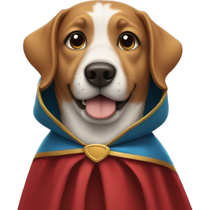Dog wearing a cape emoji