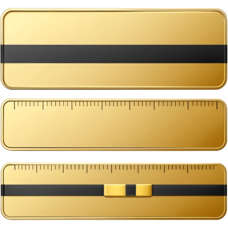 Measurement tape in gold for visiting card more options  emoji