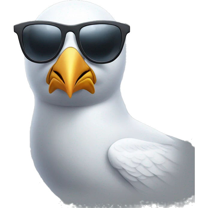 seagull wearing sunglasses emoji
