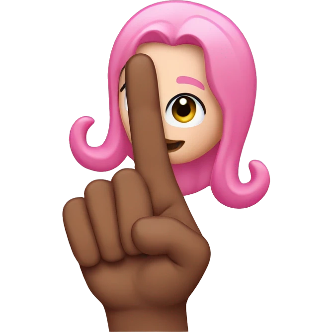 Holding up pinkie finger emoji