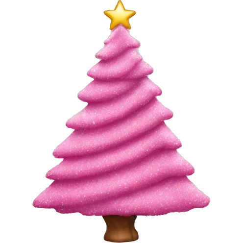 Pink Christmas tree  emoji