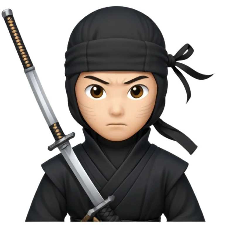 A ninja with a sword emoji