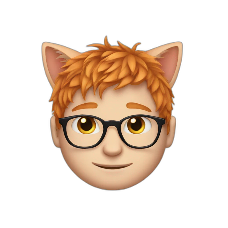Ed Sheeran with cat ears emoji
