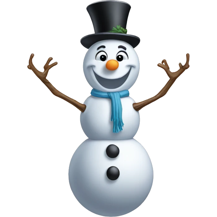 goofy snowman electrical emoji