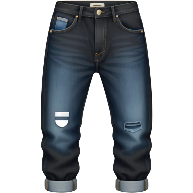 black baggy Denim Jeans emoji