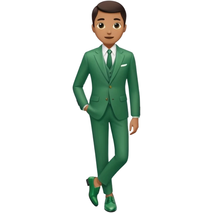 Green suit shoes emoji
