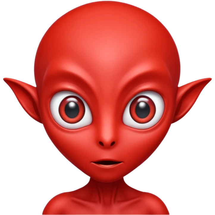 red alien emoji