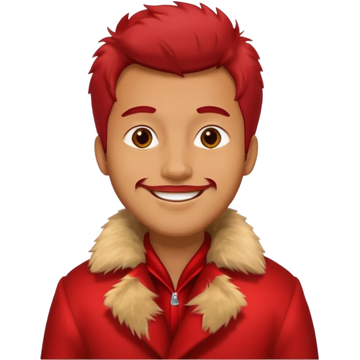 men red fur coat emoji