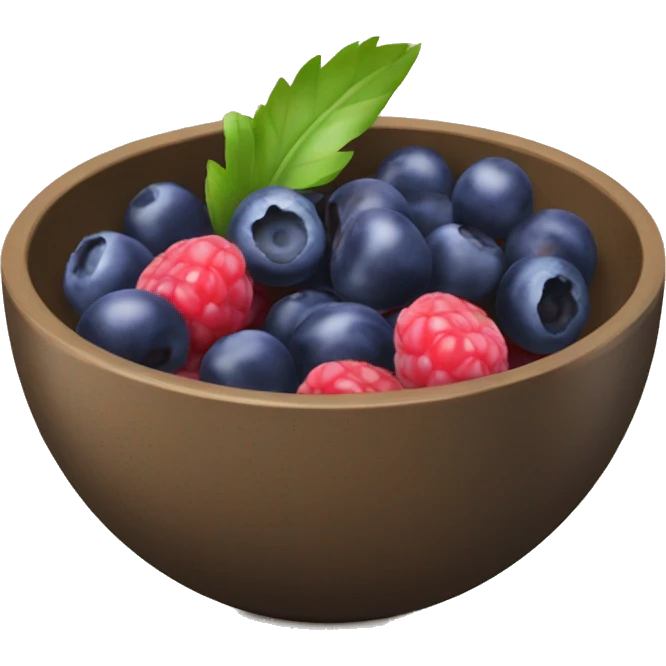 Açai bowl with blue berries  emoji