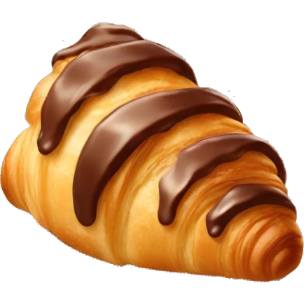 Chocolate croissant emoji