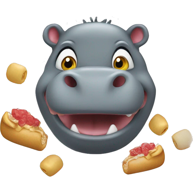 extremely hungry hungry hippo eating hungry  emoji