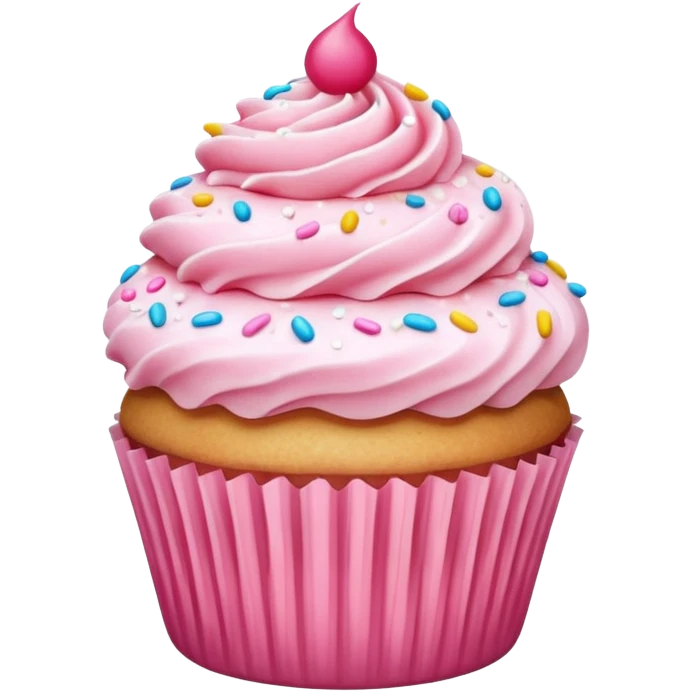 Cupcake with pink icing emoji